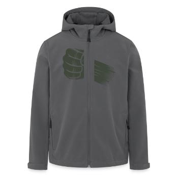 faust - Recycelte Männer Softshell-Jacke von Stanley/Stella - Anthrazit - Vorne - AI Model Male 185 light (185cm)
