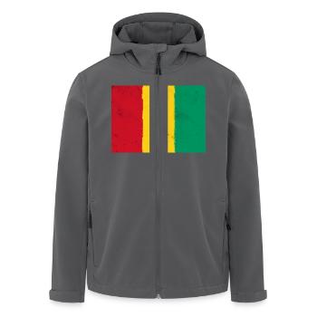 Flagge von Guinea – Die Macht Afrikas - Recycelte Männer Softshell-Jacke von Stanley/Stella - Anthrazit - Vorne - AI Model Male 185 light (185cm)