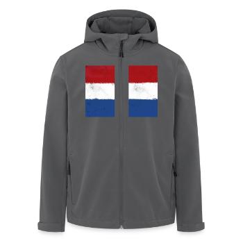 Flagge der Niederlande - Niederlande - Recycelte Männer Softshell-Jacke von Stanley/Stella - Anthrazit - Vorne - AI Model Male 185 light (185cm)