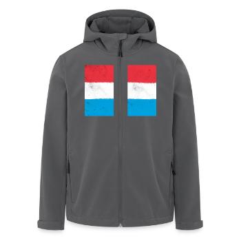 Flagge von Luxemburg - Recycelte Männer Softshell-Jacke von Stanley/Stella - Anthrazit - Vorne - AI Model Male 185 light (185cm)