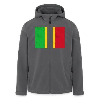Flagge von Mali - Recycelte Männer Softshell-Jacke von Stanley/Stella - Anthrazit - Vorne - AI Model Male 185 light (185cm)