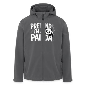 Panda-Design Humor - Tu so, als wär ich ein Panda - Recycelte Männer Softshell-Jacke von Stanley/Stella - Anthrazit - Vorne - AI Model Male 185 light (185cm)