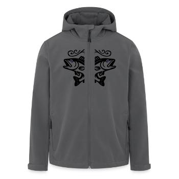 Fische Symbol - Recycelte Männer Softshell-Jacke von Stanley/Stella - Anthrazit - Vorne - AI Model Male 185 light (185cm)