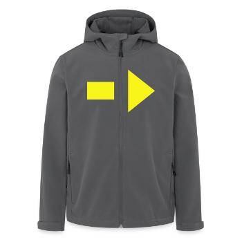 Gelber Pfeil - Recycelte Männer Softshell-Jacke von Stanley/Stella - Anthrazit - Vorne - AI Model Male 185 light (185cm)