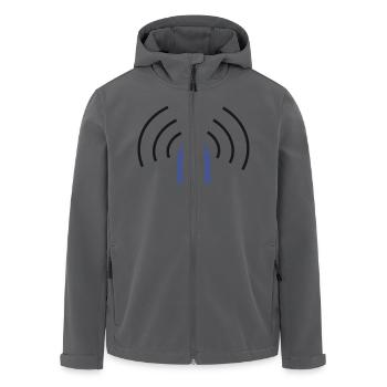 Blaulicht - Polizei - Recycelte Männer Softshell-Jacke von Stanley/Stella - Anthrazit - Vorne - AI Model Male 185 light (185cm)