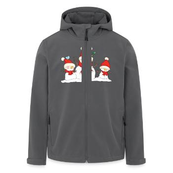 Christmas snowmen. - Recycelte Männer Softshell-Jacke von Stanley/Stella - Anthrazit - Vorne - AI Model Male 185 light (185cm)