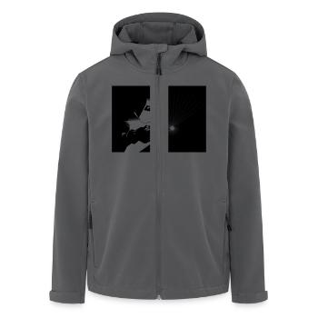 Schweisser bei der Arbeit - Recycelte Männer Softshell-Jacke von Stanley/Stella - Anthrazit - Vorne - AI Model Male 185 light (185cm)