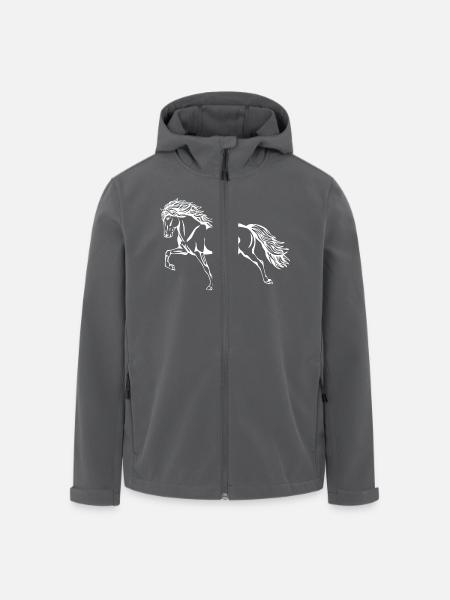 Weißer Tölter - Recycelte Männer Softshell-Jacke von Stanley/Stella - Anthrazit