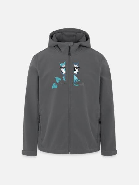 Eule_Schnee-Eule - Recycelte Männer Softshell-Jacke von Stanley/Stella - Anthrazit