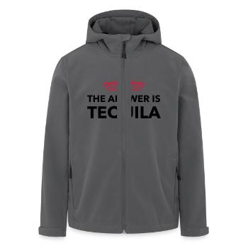 Die Antwort ist Tequila - Recycelte Männer Softshell-Jacke von Stanley/Stella - Anthrazit - Vorne - AI Model Male 185 light (185cm)