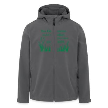 Das Gras wächst nicht schneller - Recycelte Männer Softshell-Jacke von Stanley/Stella - Anthrazit - Vorne - AI Model Male 185 light (185cm)