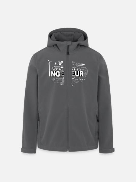 VERTRAU MIR - ICH BIN INGENIEUR - Recycelte Männer Softshell-Jacke von Stanley/Stella - Anthrazit
