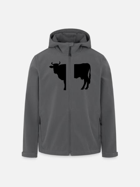 Kuh - Recycelte Männer Softshell-Jacke von Stanley/Stella - Anthrazit