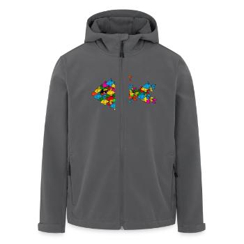 Einfach schwimmen - Recycelte Männer Softshell-Jacke von Stanley/Stella - Anthrazit - Vorne - AI Model Male 185 light (185cm)