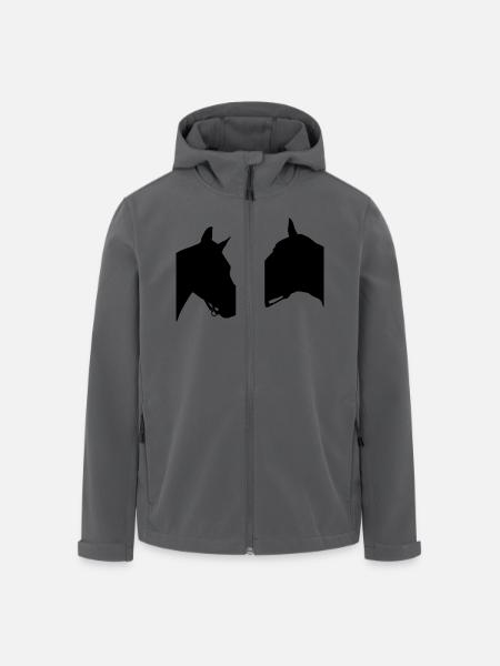 Pferde Silhouette - Recycelte Männer Softshell-Jacke von Stanley/Stella - Anthrazit