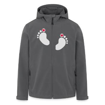 Baby Babyfüße - Recycelte Männer Softshell-Jacke von Stanley/Stella - Anthrazit - Vorne - AI Model Male 185 light (185cm)