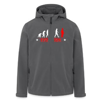 Feuerwehr Evolution - rot/weiss - Recycelte Männer Softshell-Jacke von Stanley/Stella - Anthrazit - Vorne - AI Model Male 185 light (185cm)