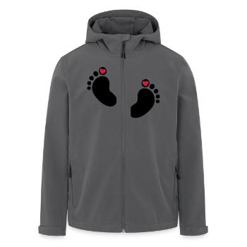 Baby - Füße - Babyfüße - Recycelte Männer Softshell-Jacke von Stanley/Stella - Anthrazit - Vorne - AI Model Male 185 light (185cm)