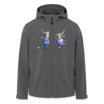 Rollschuh Elefantentanz - Recycelte Männer Softshell-Jacke von Stanley/Stella - Anthrazit - Vorne - AI Model Male 185 light (185cm)