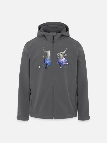Rollschuh Elefantentanz - Recycelte Männer Softshell-Jacke von Stanley/Stella - Anthrazit