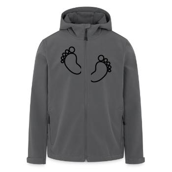 Baby Babyfüße Füße - Recycelte Männer Softshell-Jacke von Stanley/Stella - Anthrazit - Vorne - AI Model Male 185 light (185cm)