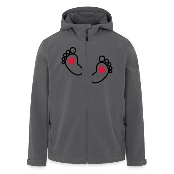 Baby Füße Babyfüße - Recycelte Männer Softshell-Jacke von Stanley/Stella - Anthrazit - Vorne - AI Model Male 185 light (185cm)