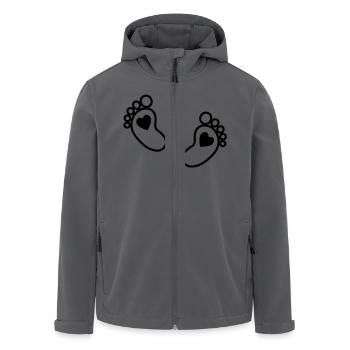 Baby Füße Babyfüße - Recycelte Männer Softshell-Jacke von Stanley/Stella - Anthrazit - Vorne - AI Model Male 185 light (185cm)