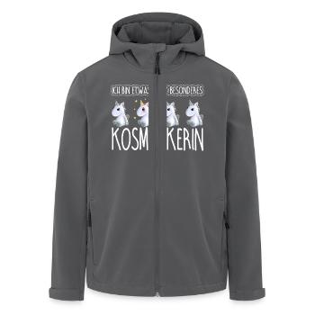 KOSMETIKERIN - Toll - Recycelte Männer Softshell-Jacke von Stanley/Stella - Anthrazit - Vorne - AI Model Male 185 light (185cm)