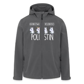 POLIZISTIN - Toll - Recycelte Männer Softshell-Jacke von Stanley/Stella - Anthrazit - Vorne - AI Model Male 185 light (185cm)
