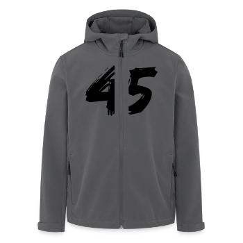 Brushed 45 - Recycelte Männer Softshell-Jacke von Stanley/Stella - Anthrazit - Vorne - AI Model Male 185 light (185cm)