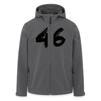Brushed 46 - Recycelte Männer Softshell-Jacke von Stanley/Stella - Anthrazit - Vorne - AI Model Male 185 light (185cm)