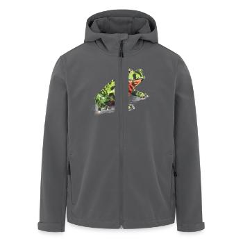 unke - Recycelte Männer Softshell-Jacke von Stanley/Stella - Anthrazit - Vorne - AI Model Male 185 light (185cm)