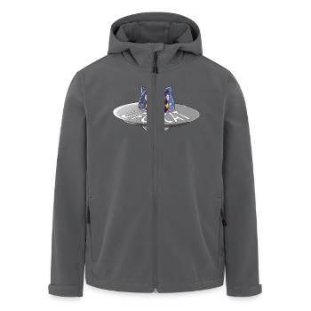 UFO-CAT - Recycelte Männer Softshell-Jacke von Stanley/Stella - Anthrazit - Vorne - AI Model Male 185 light (185cm)