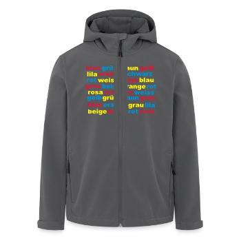Wahrnehmungsstörung - Recycelte Männer Softshell-Jacke von Stanley/Stella - Anthrazit - Vorne - AI Model Male 185 light (185cm)