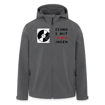 techno is mit ohne singen - Recycelte Männer Softshell-Jacke von Stanley/Stella - Anthrazit - Vorne - AI Model Male 185 light (185cm)