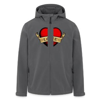 heart herz liebe love - Recycelte Männer Softshell-Jacke von Stanley/Stella - Anthrazit - Vorne - AI Model Male 185 light (185cm)