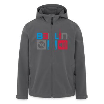Berlin Musik - Recycelte Männer Softshell-Jacke von Stanley/Stella - Anthrazit - Vorne - AI Model Male 185 light (185cm)