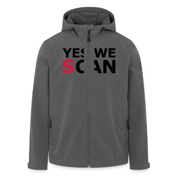 Yes we (s)can - Recycelte Männer Softshell-Jacke von Stanley/Stella - Anthrazit - Vorne - AI Model Male 185 light (185cm)