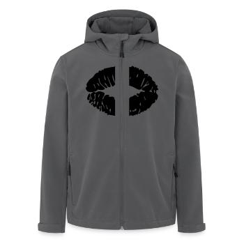Erotischer Kussmund - Recycelte Männer Softshell-Jacke von Stanley/Stella - Anthrazit - Vorne - AI Model Male 185 light (185cm)