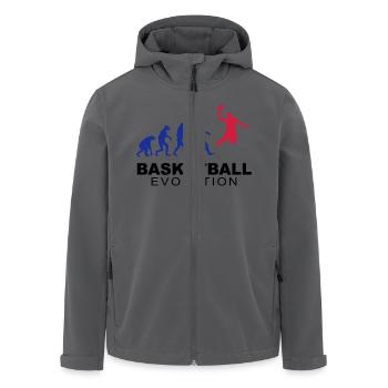 Basketball evolution - Recycelte Männer Softshell-Jacke von Stanley/Stella - Anthrazit - Vorne - AI Model Male 185 light (185cm)