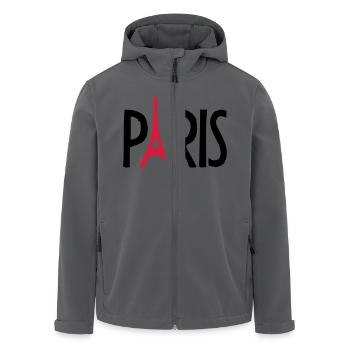 Eiffel Tower France Paris Logo - Recycelte Männer Softshell-Jacke von Stanley/Stella - Anthrazit - Vorne - AI Model Male 185 light (185cm)