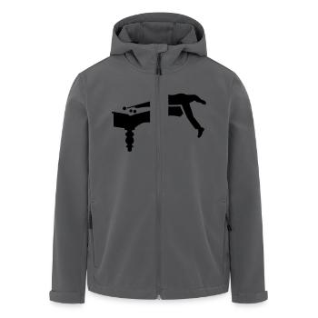 Billard - Recycelte Männer Softshell-Jacke von Stanley/Stella - Anthrazit - Vorne - AI Model Male 185 light (185cm)