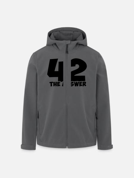 the answer 42 - Recycelte Männer Softshell-Jacke von Stanley/Stella - Anthrazit