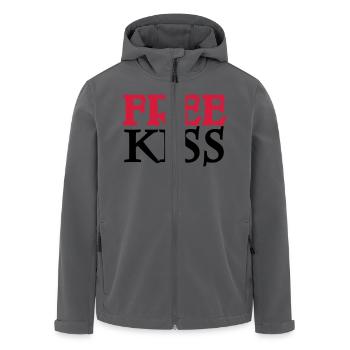 Free Kiss - Recycelte Männer Softshell-Jacke von Stanley/Stella - Anthrazit - Vorne - AI Model Male 185 light (185cm)
