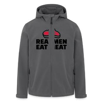 Fleisch - Recycelte Männer Softshell-Jacke von Stanley/Stella - Anthrazit - Vorne - AI Model Male 185 light (185cm)