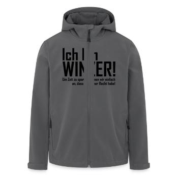 ich bin winzer - Recycelte Männer Softshell-Jacke von Stanley/Stella - Anthrazit - Vorne - AI Model Male 185 light (185cm)