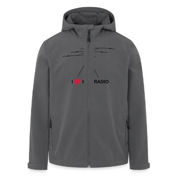 ham_radio - Recycelte Männer Softshell-Jacke von Stanley/Stella - Anthrazit - Vorne - AI Model Male 185 light (185cm)