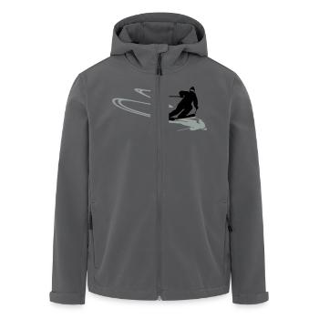 Skifahrer Spur - Recycelte Männer Softshell-Jacke von Stanley/Stella - Anthrazit - Vorne - AI Model Male 185 light (185cm)