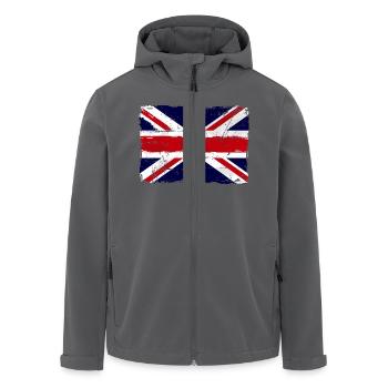 Union Jack - UK Flag - Recycelte Männer Softshell-Jacke von Stanley/Stella - Anthrazit - Vorne - AI Model Male 185 light (185cm)