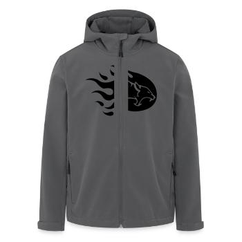 panther_on_fire_01 - Recycelte Männer Softshell-Jacke von Stanley/Stella - Anthrazit - Vorne - AI Model Male 185 light (185cm)